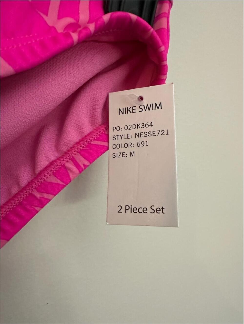 Nike Kids Pink Patterned Swim Bikini Set - Picture 5 of 7